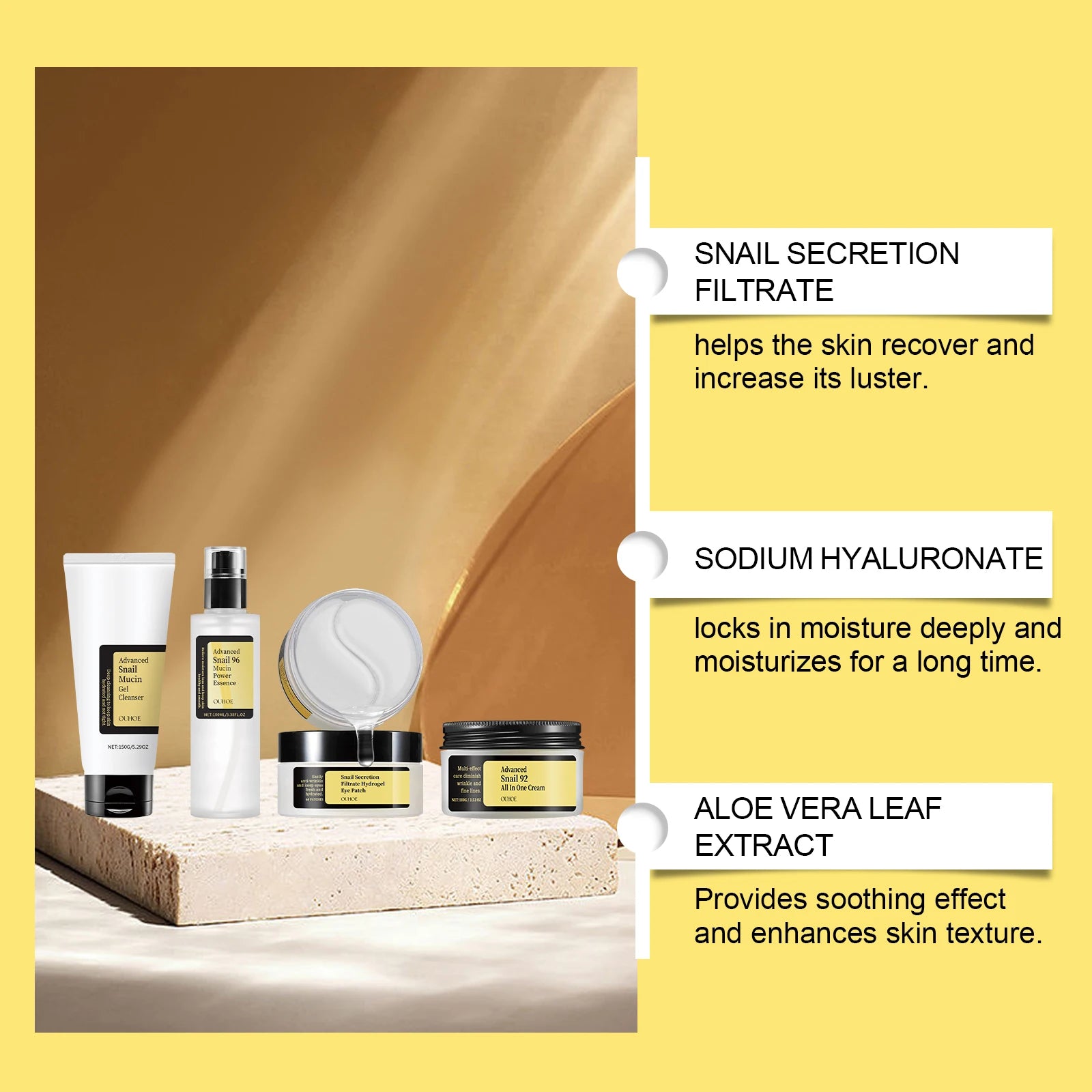 Glass-Skin Starter: Snail 96% Essence Set